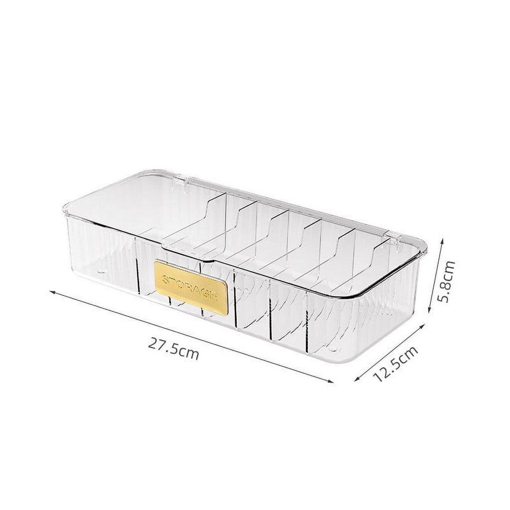 Cable Organizer Box, Charging Cable Storage Organizer for Desk Drawer, Multi-Compartment Cord Management Box with Dur... - Image 3