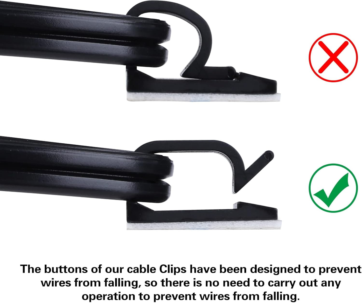 120 Pcs Adhesive Cable Wire Clips, Cable Staples Outdoor Cable Management Wire Organizer Cord Holder for Under Desk, ... - Image 4