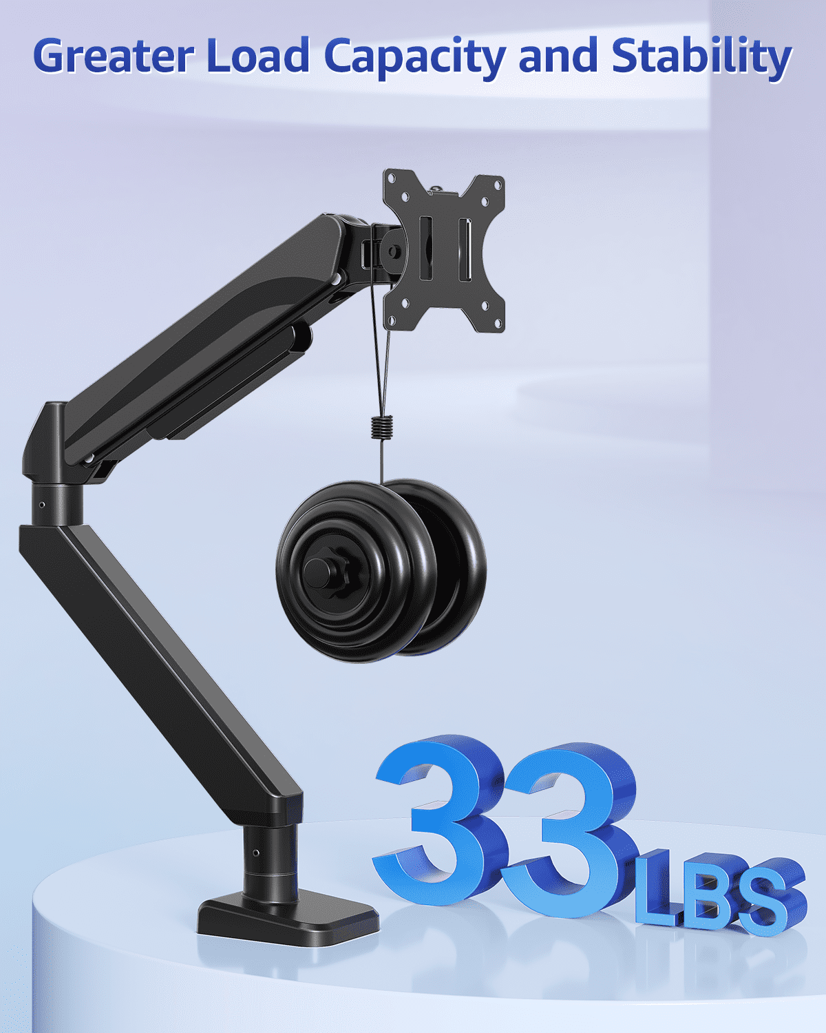 Monitor Arm Heavy Duty Gas Spring Monitor Mount for Ultrawide Monitors up to 42 Inch, VESA Mount Desk Monitor Stand S... - Image 2