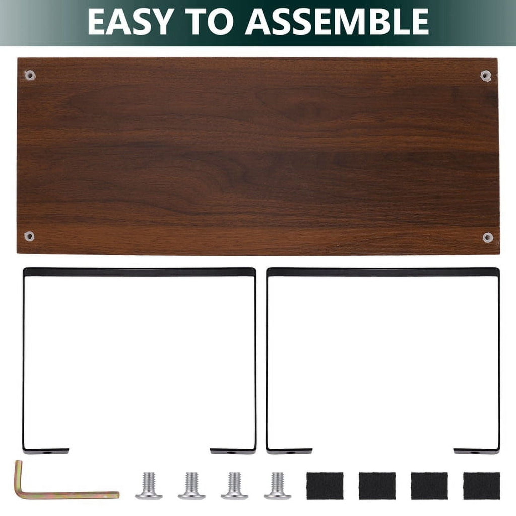 20 Inch Monitor Stand Riser, Wood Desk Storage Organizer Computer Monitor Stand for Office Computer, Laptop, Small Pr... - Image 3