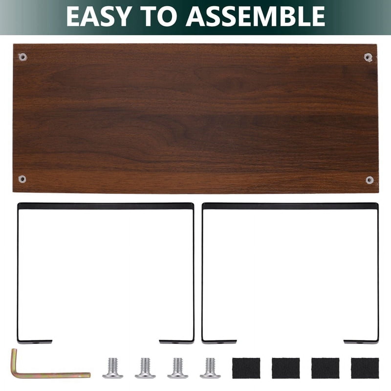 20 Inch Monitor Stand Riser, Wood Desk Storage Organizer Computer Monitor Stand for Office Computer, Laptop, Small Pr... - Image 3