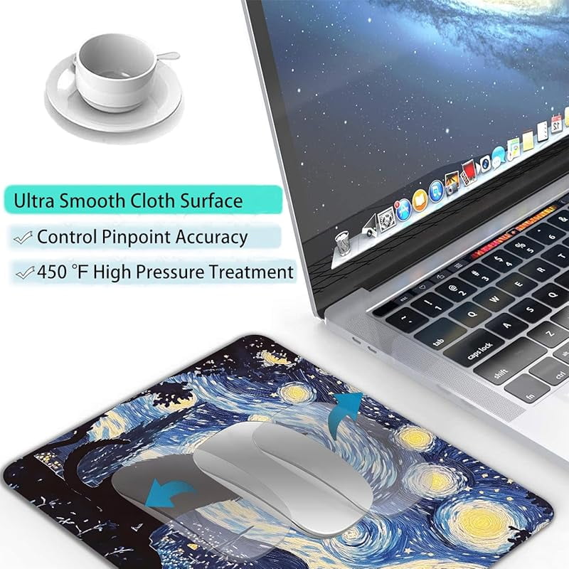 with Non-Slip Rubber, Small Square Design for Wireless Laptop & Computer s for Desk, 9.5 x 7.9 inch Smooth Surface fo... - Image 4