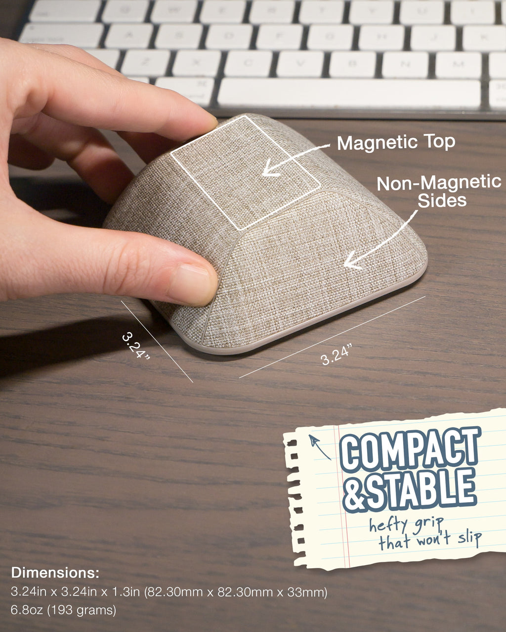 Smartish Magnetic Cord Holder - Cable Wrangler Organizer with Magnet Clips for Charger Management on Desktop, Nightstand, or Side Table - Li - Image 3