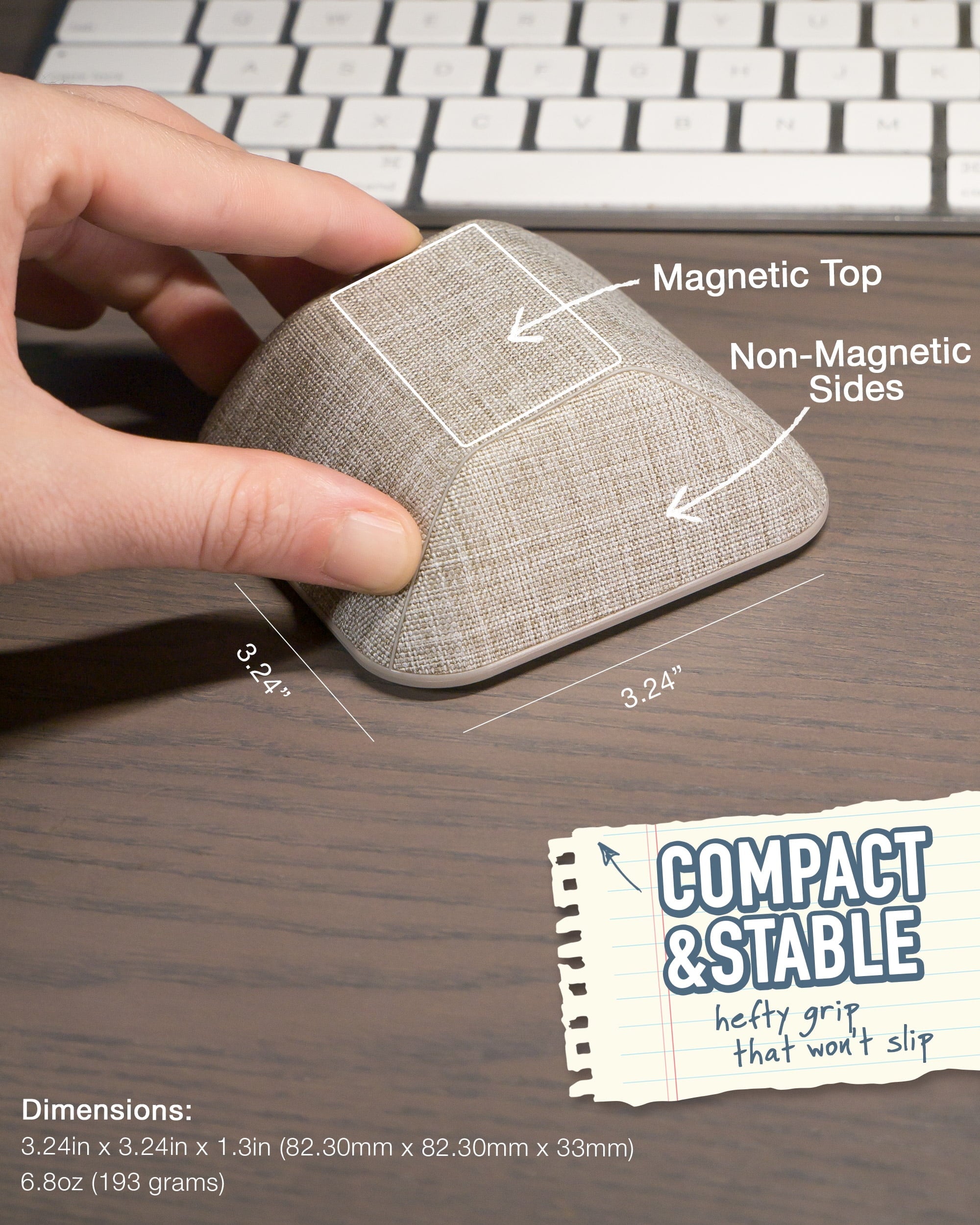 Smartish Magnetic Cord Holder - Cable Wrangler Organizer with Magnet Clips for Charger Management on Desktop, Nightstand, or Side Table - Li - Image 3