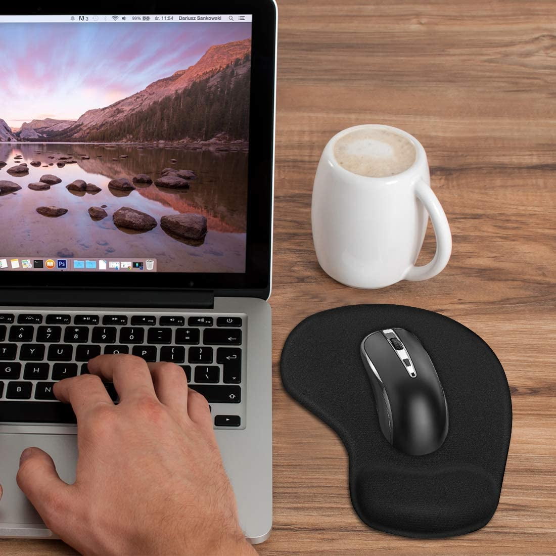Office & Gaming Mouse Pad with Wrist Support Gel Cushion Rest Desk Mat for Desktop Computer, Laptop, MacBook, Noteboo... - Image 2