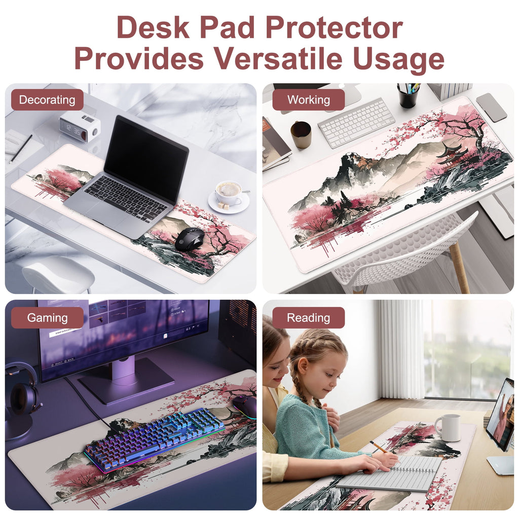 Gaming Mouse Pad, Large Mousepad Rubber Base Desk Mat with Stitched Edges, 31.5x11.8in - Image 6