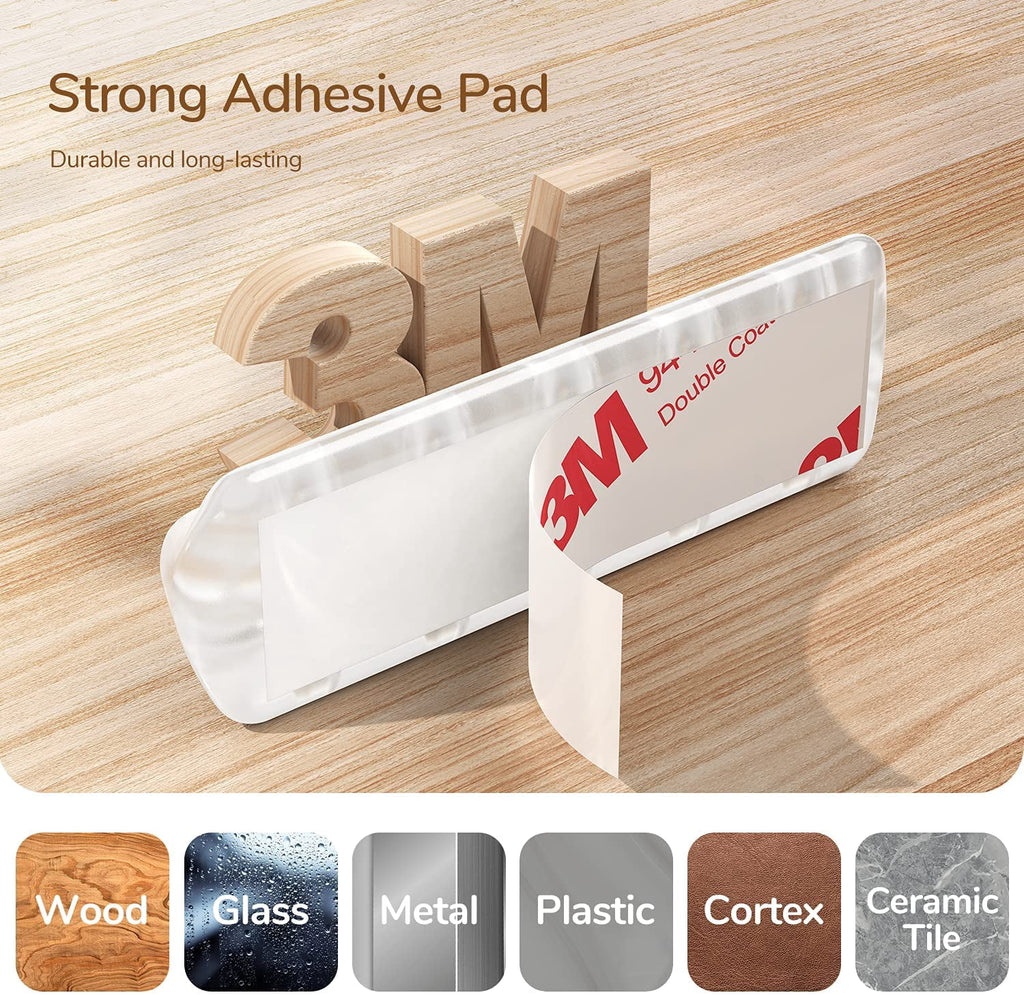 Syncwire Cable Clips Cord Holders Self Adhesive Cord Organizer Cable Management for Desk, Home, Office - Clear - Image 5