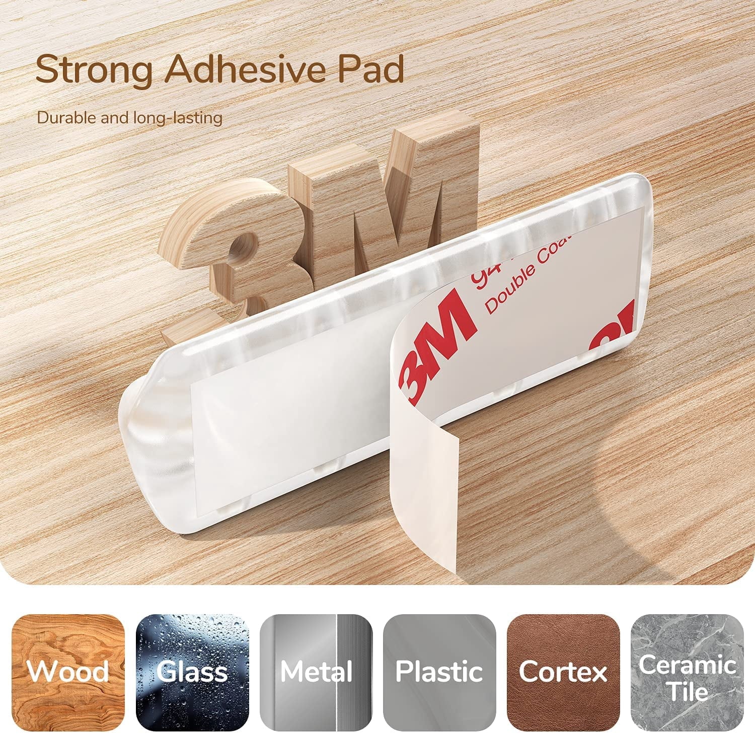 Syncwire Cable Clips Cord Holders Self Adhesive Cord Organizer Cable Management for Desk, Home, Office - Clear - Image 5