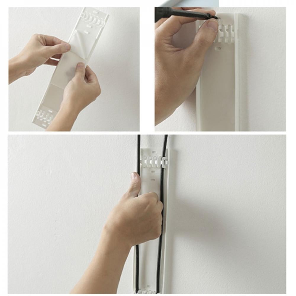 Self-Adhesive Wall Cord Duct Cover Cable Duct Ties Fixer Fastener Organizer Manager Holder Wire Storage Clip Home Office - Image 6