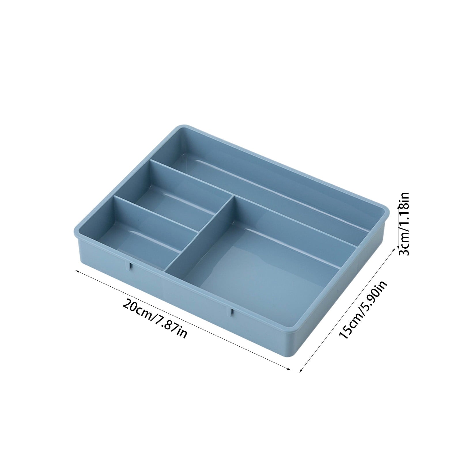 Tray with 4 Compartments – Multi-Purpose Bin for Office Supplies, Makeup, and Accessories – Fits inside s or tops, 7.... - Image 3