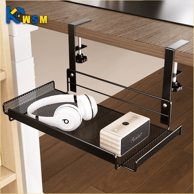 Management Tray No Drill Steel Organizers Wire Management Tray Management Rack Storage Shelf - Image 2
