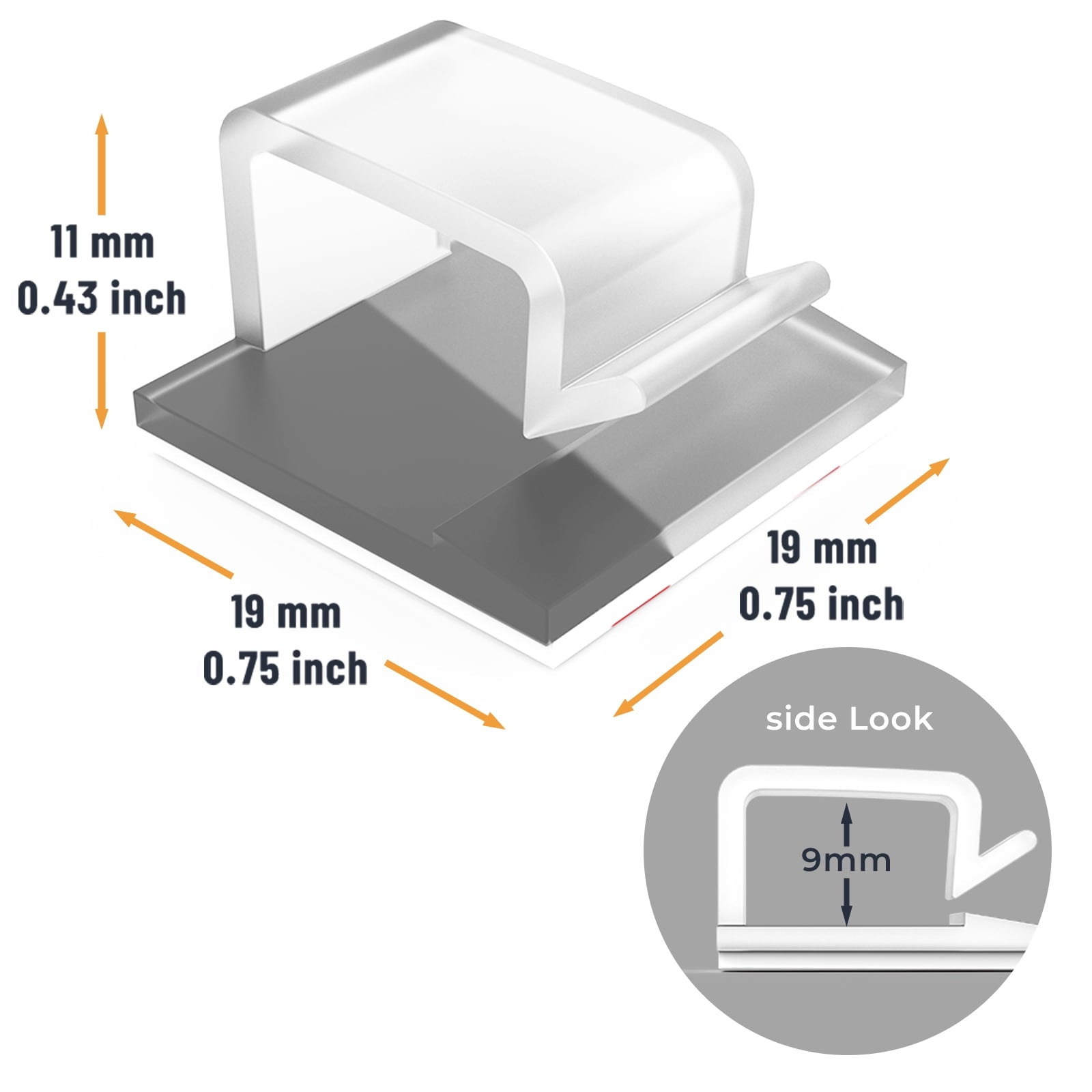 Cable Clips with Strong Self-Adhesive, R Shape Cable Management TV PC Wire Holder Sticky Tidy and Organizer Cord and ... - Image 4