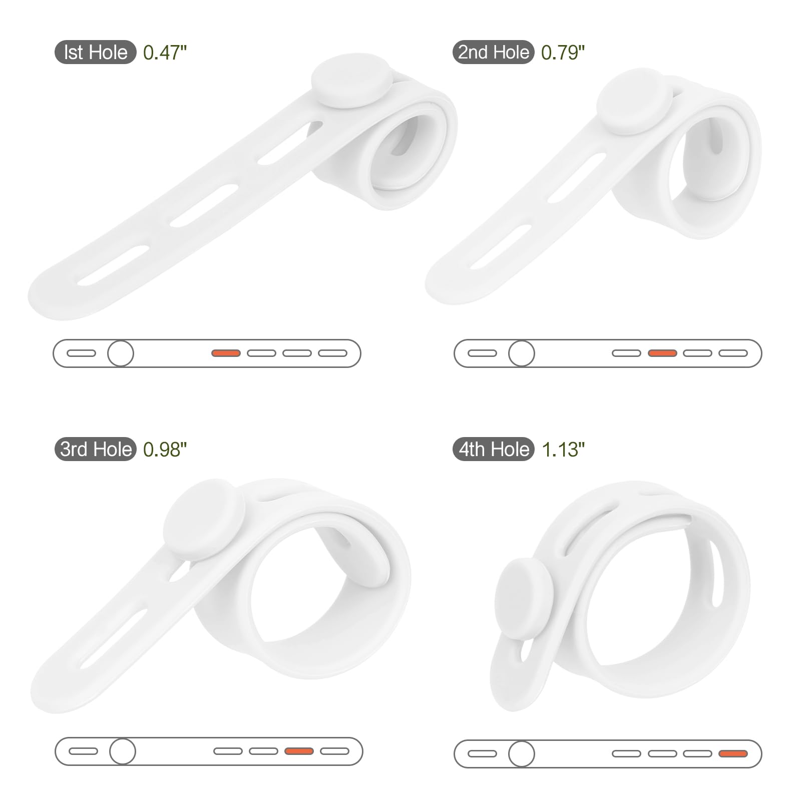 24Pcs Silicone Cable Ties - Reusable & Washable with Locking Buckles, Adjustable Fastening Cable Management Straps, M... - Image 3