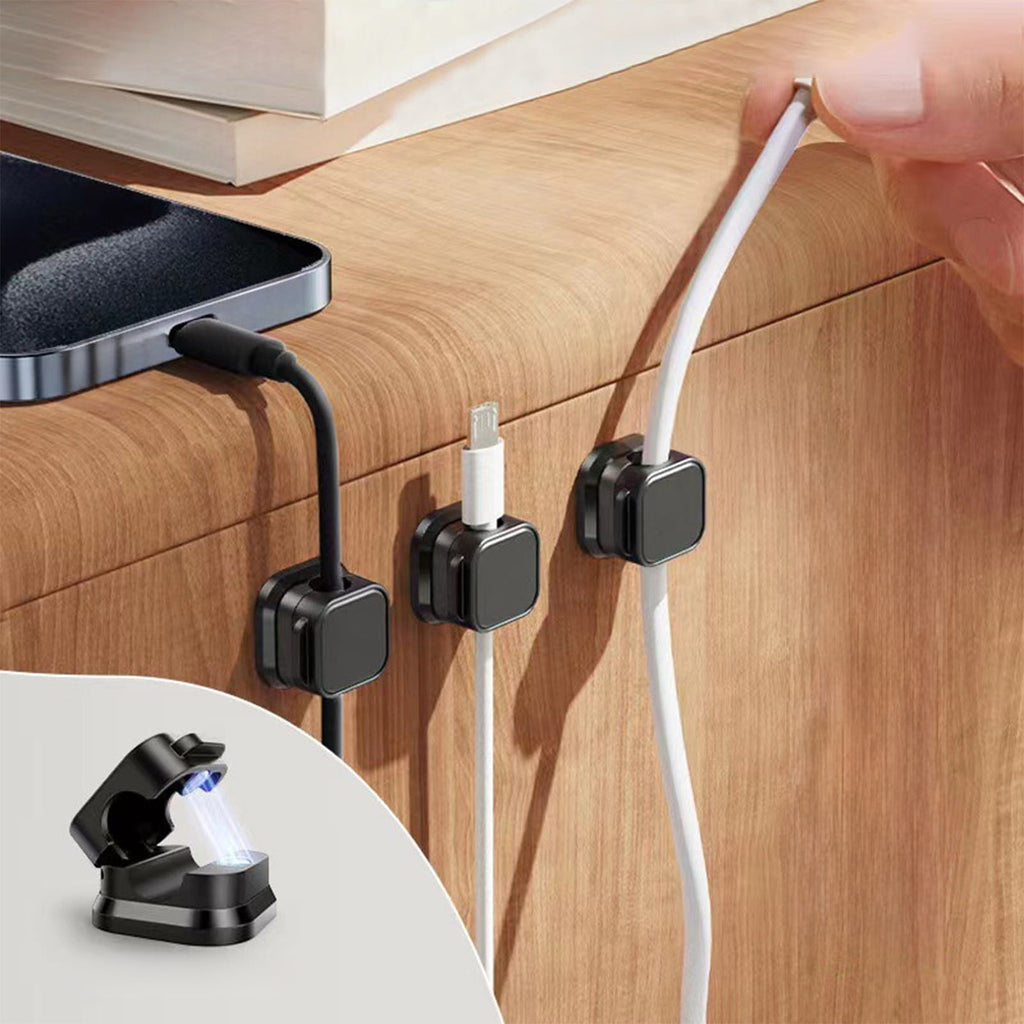 6-Pack Clips – Cord Management Organizer for Desk/Wall/Car | Adhesive, No-Drill Holder Clips for iPhone Charger, Head... - Image 6