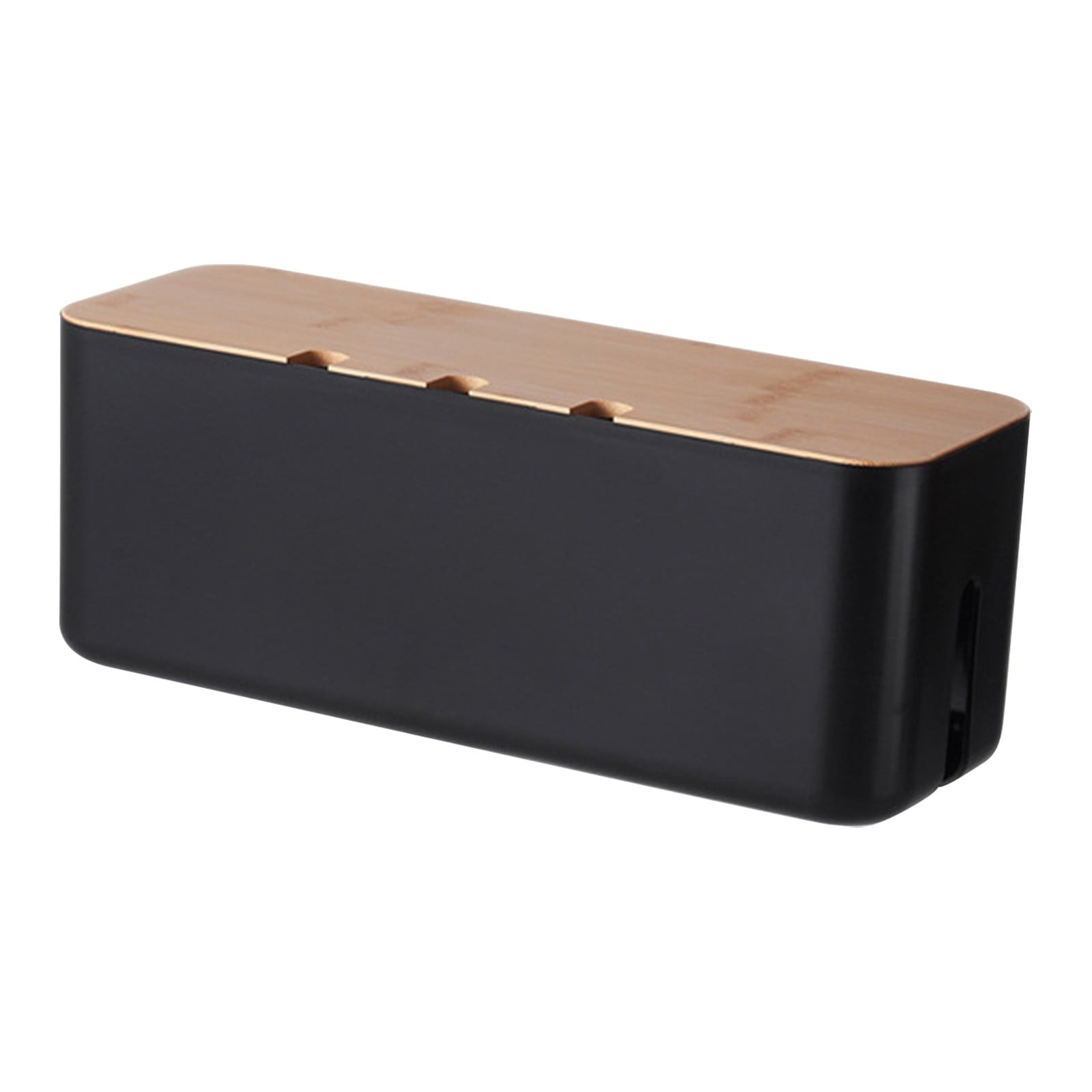 1 Pack Cable Management Box,Plastic Cable Organizer,Open Slots Cords Hider Box, Under Desk Cord Organizer for Computer Router USB Hub and Po