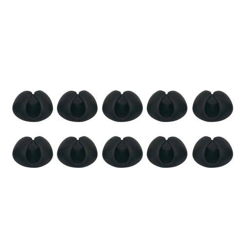 10 Pack Hardware Cable Organizer Cord Management System, Multipurpose Cable Clips, Desktop Cable Organizer, Black