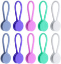 10 Pieces Magnetic Cable Clips Silicone Magnetic Cord Organizer Magnetic Ties Cord Winders Cable Ties For Cable Manag...