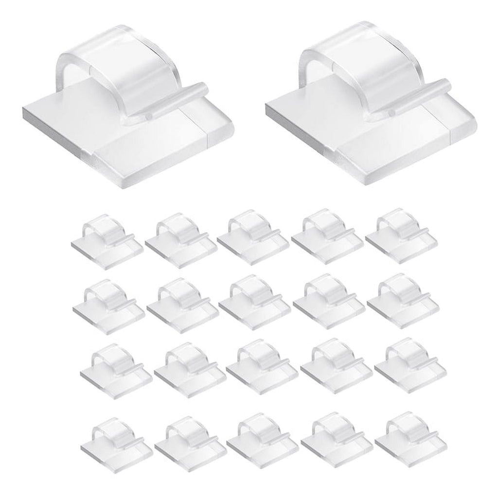 100 Outdoor Light Clips for String Lights Self Adhesive Mini Cable Hooks Wire Clips Hooks Cord Organizer Holder Clear