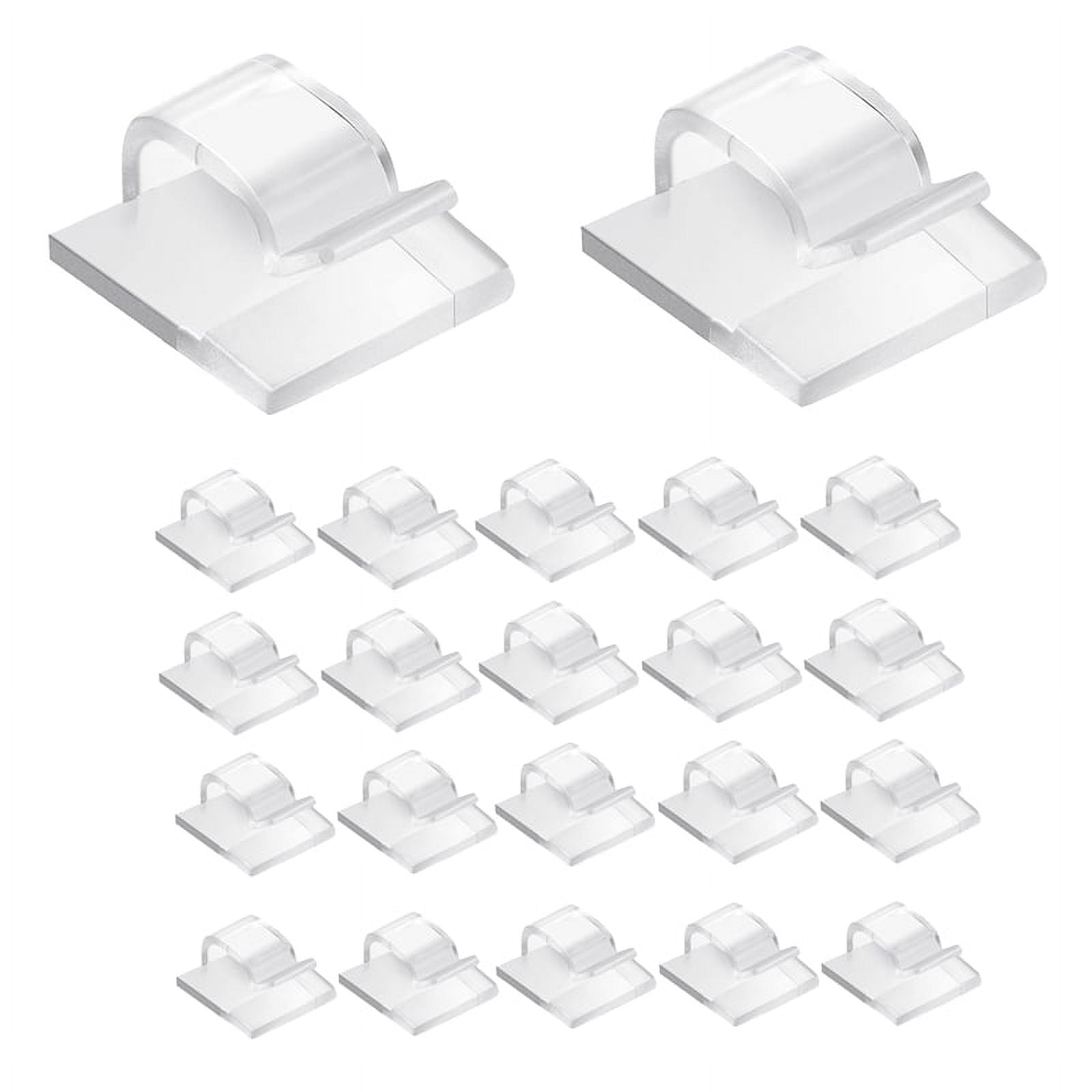 100 Outdoor Light Clips for String Lights Self Adhesive Mini Cable Hooks Wire Clips Hooks Cord Organizer Holder Clear