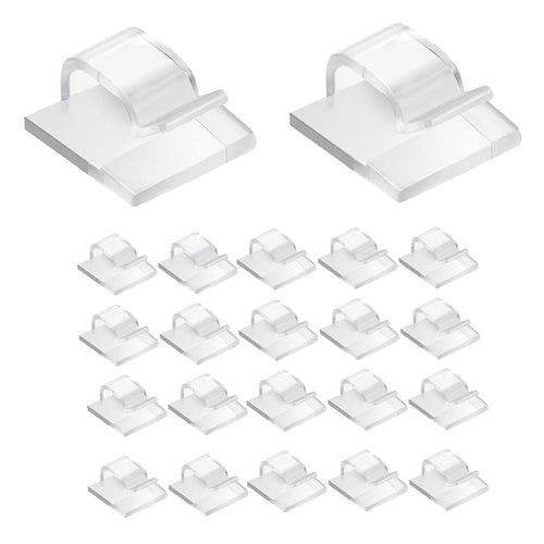 100 Outdoor Light Clips for String Lights Self Adhesive Mini Cable Hooks Wire Clips Hooks Cord Organizer Holder Clear