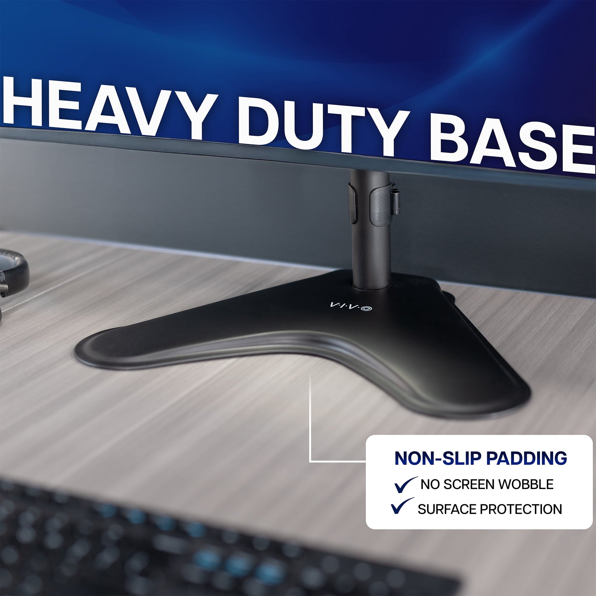 Dual LCD Monitor Vertical Stand Mount, Fits 2 Ultrawide Screens up to 34" - Image 5