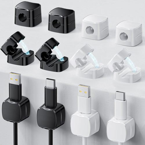 12 Pack Magnetic Cable Clips, Cord Organizer for Cable Management, Wire Holder