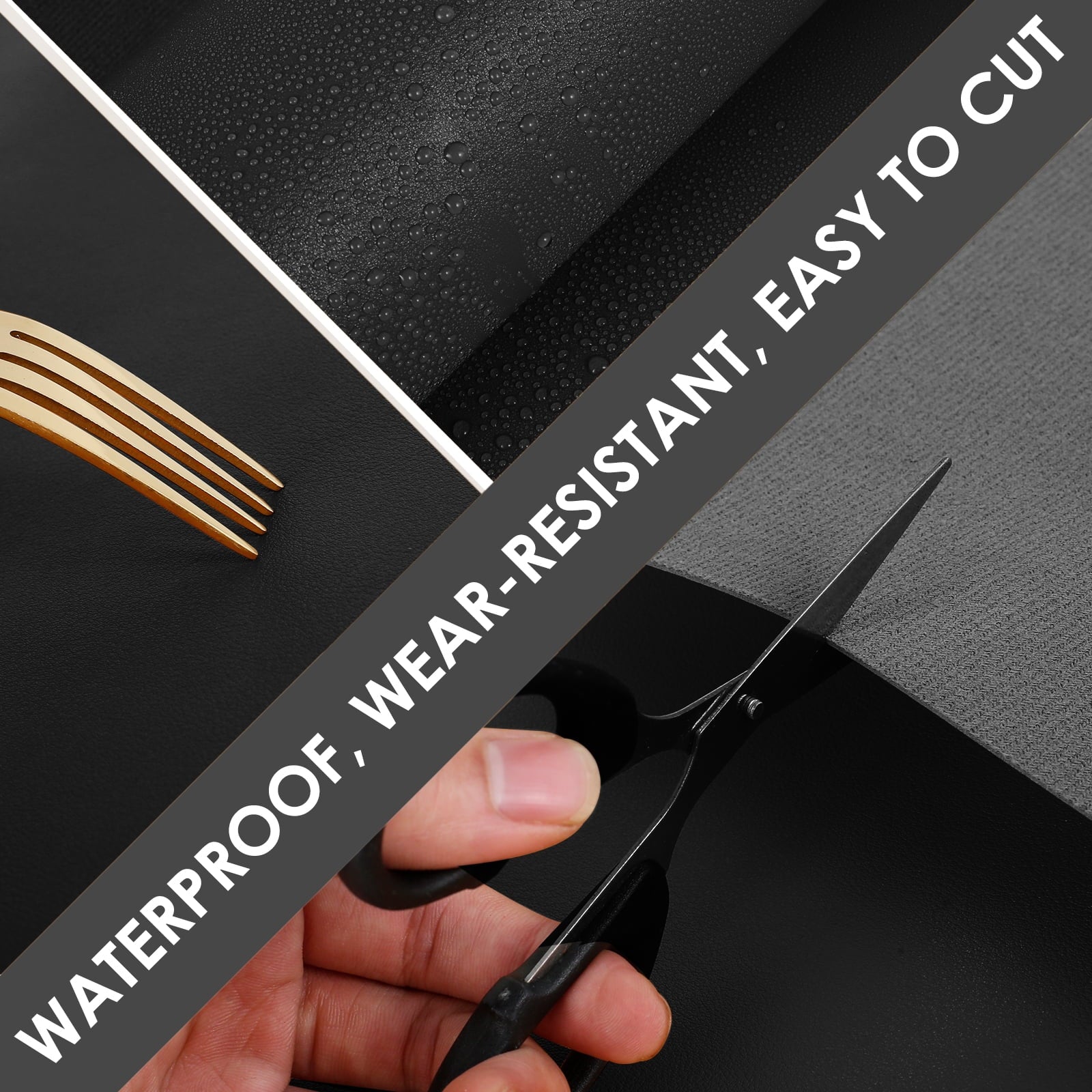 Leather Desk Mat 63 Inch PVC Leather Desk Cover Waterproof Desk Protector Mat Smooth TV Stand Table Mat Home Office C... - Image 5