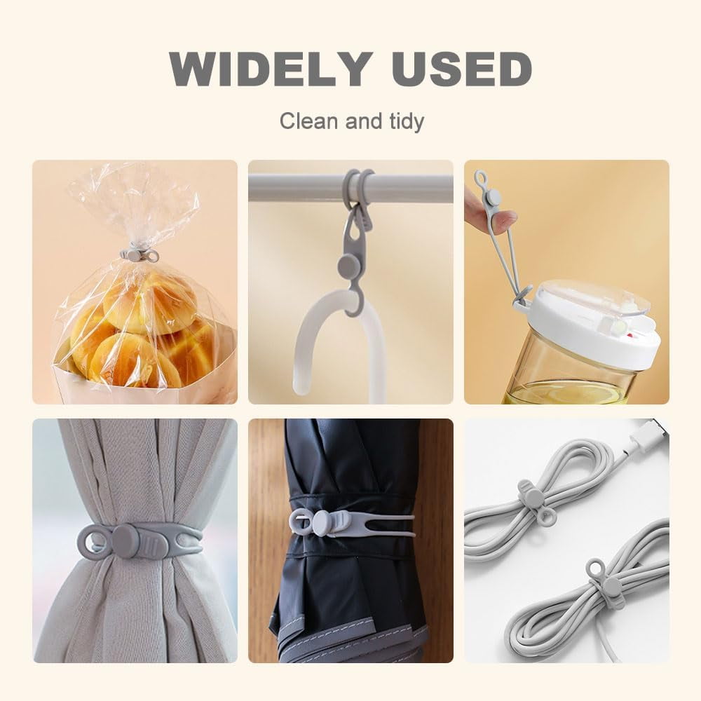 Data Cable Organizer, 2025 New Silicone Cable Ties Reusable Cable Management Organizer for Bundling and Fastening Cab... - Image 3