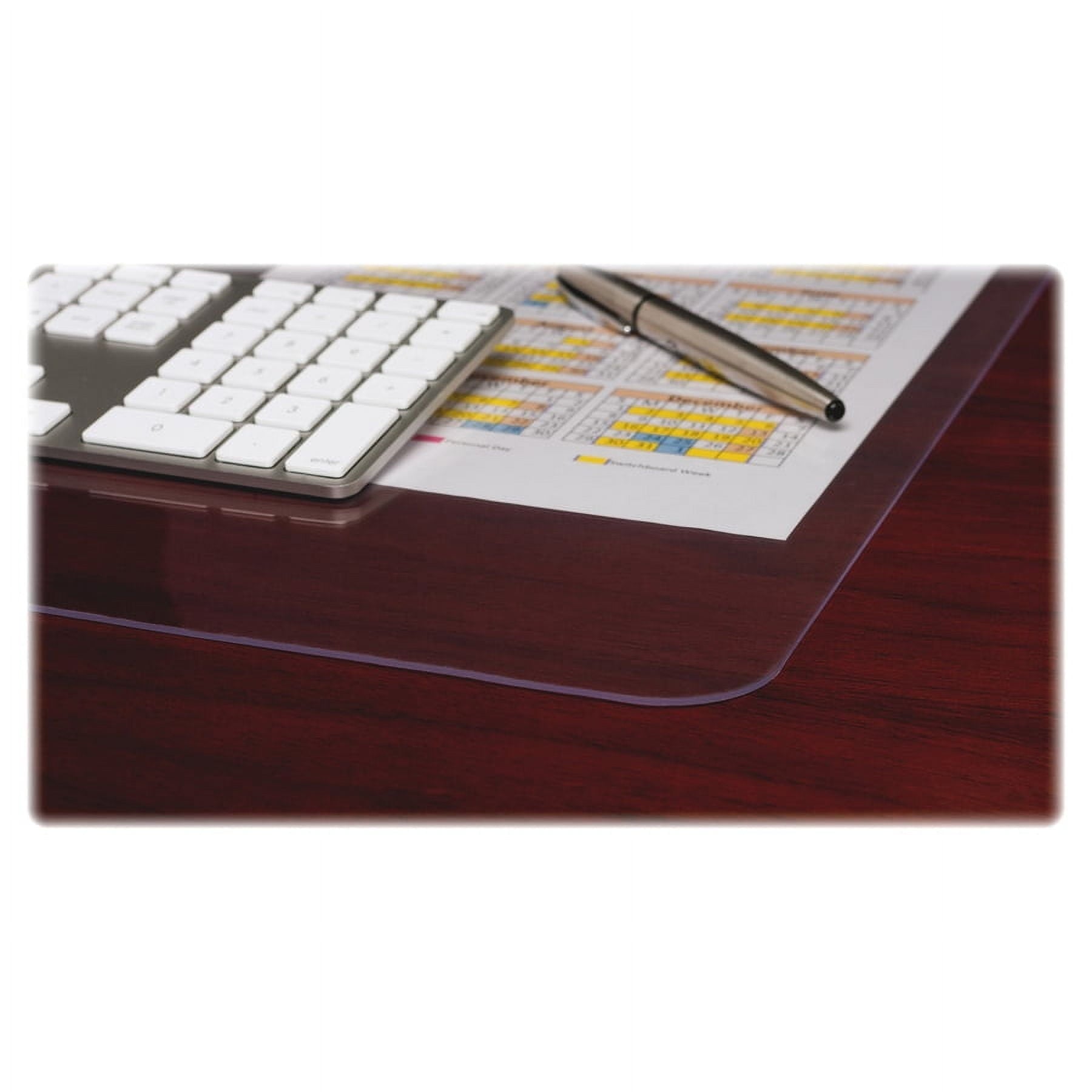 Rectangular Crystal-clear Desk Pads - Rectangle - 24" Width X 19" Depth - Polyvinyl Chlride (pvc) - Clear - Image 2