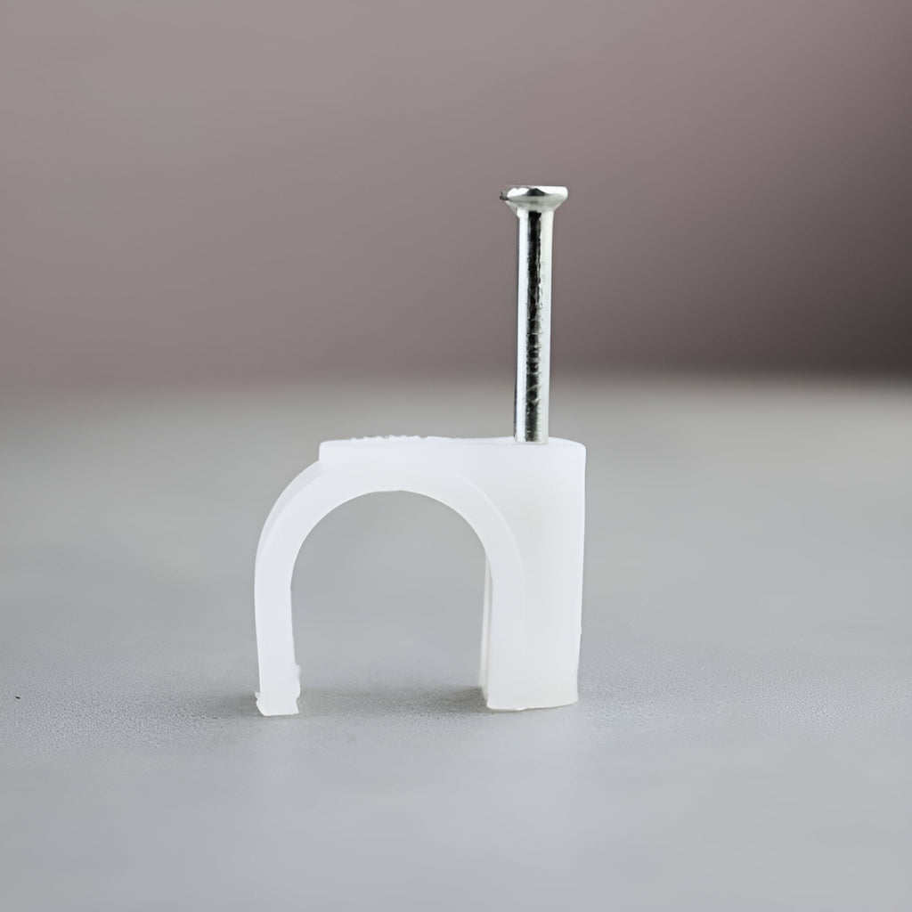 100/pk White Nail in Ethernet Cable Nails Clips for Cable Wires Organizer - Image 3