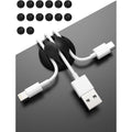 14 Pack Cable Clips Cord Organizer, 3-Hole Wire Management Holders for USB Charging Cables, Home Office Desk Accessor...