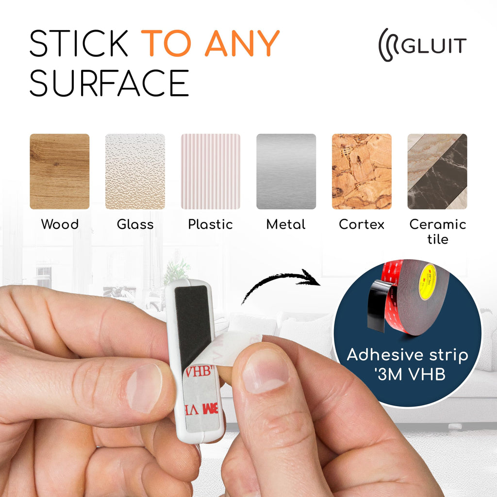 Cable Organizer with Strong Adhesive PVC White 5 Count - Image 3