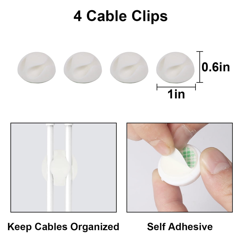 Cable Management Box Set Organizer 3 Size to Hide Wires Power Strips Electrical Cord - White - Image 3