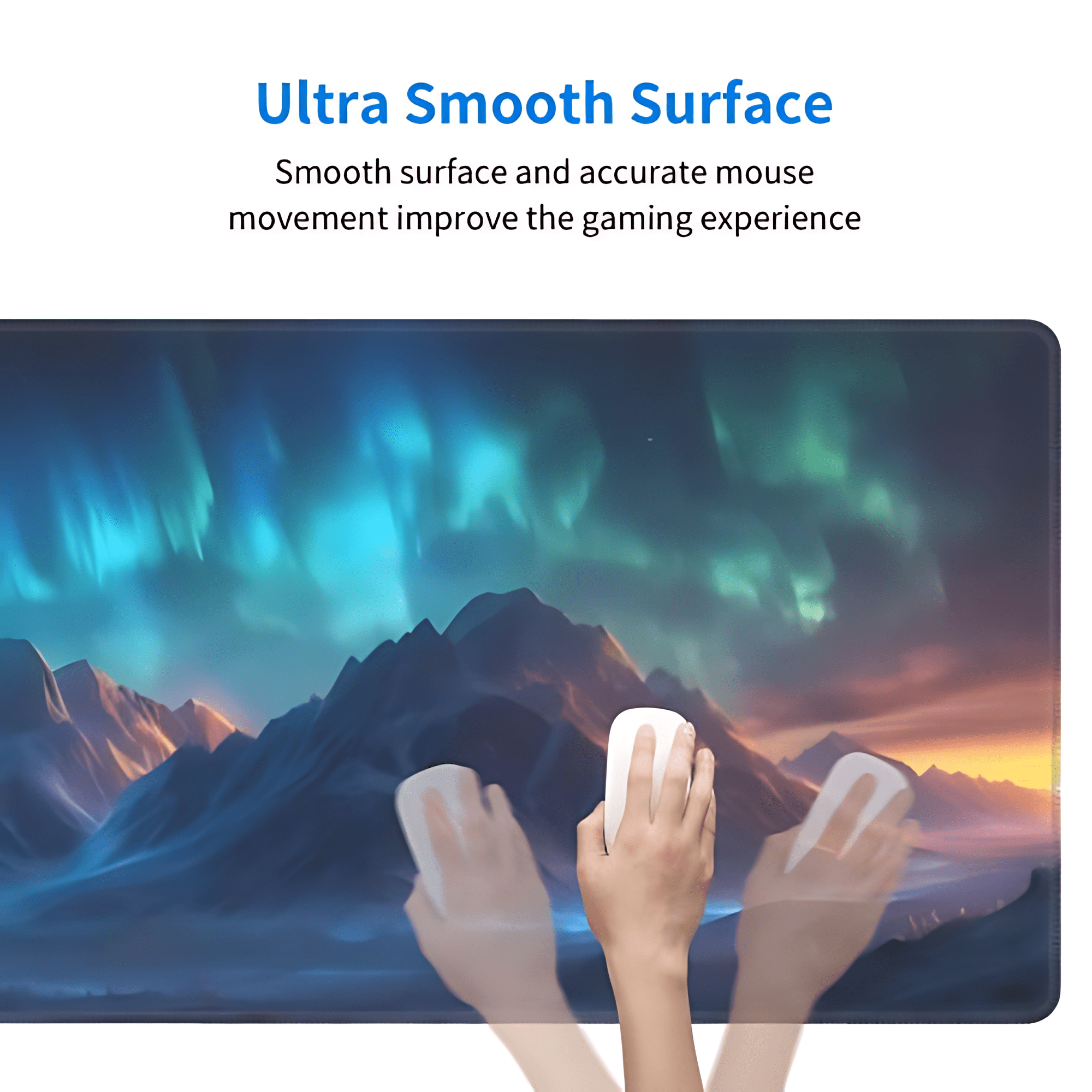 Aurora Gaming Mouse Pad Desk Pad, Extended XL Mouse Pad 31.5"x11.8" Long Computer Keyboard Mouse Mat Mousepad Non-Sli... - Image 4
