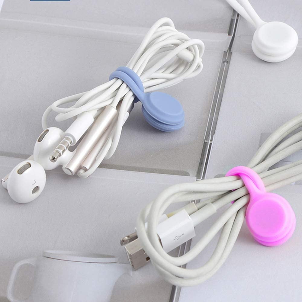10 Pieces Magnetic Cable Clips Silicone Magnetic Cord Organizer Magnetic Ties Cord Winders Cable Ties For Cable Manag... - Image 6
