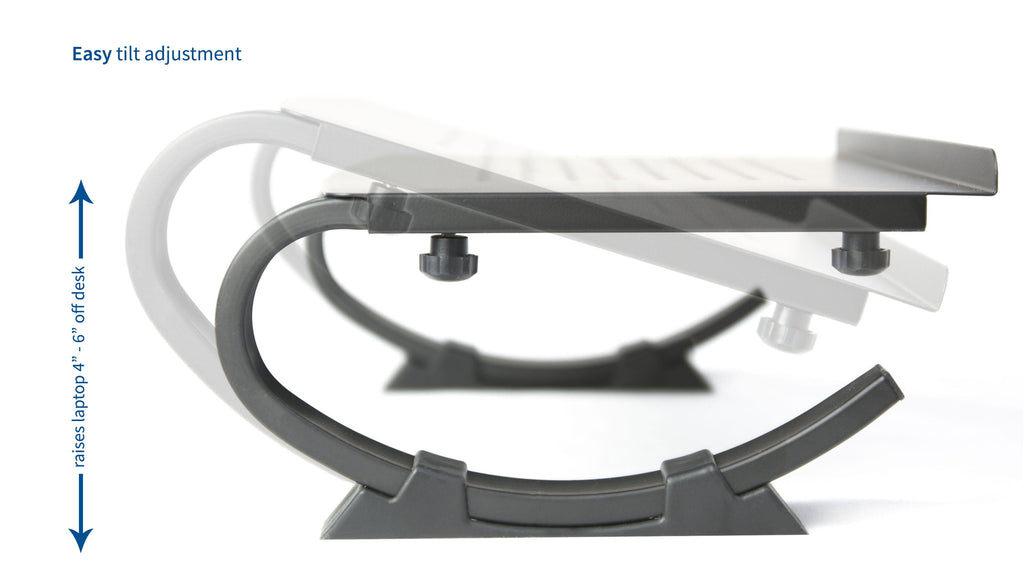 Black Fully Adjustable Laptop / Notebook & Monitor Stand (STAND-V001N) - Image 3