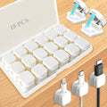 18 Pack Cord Organizer Holder,Magnetic Cable Clips Management,Easy Strong Adhesive Phone USB Charger Cord,Hide Or Org...