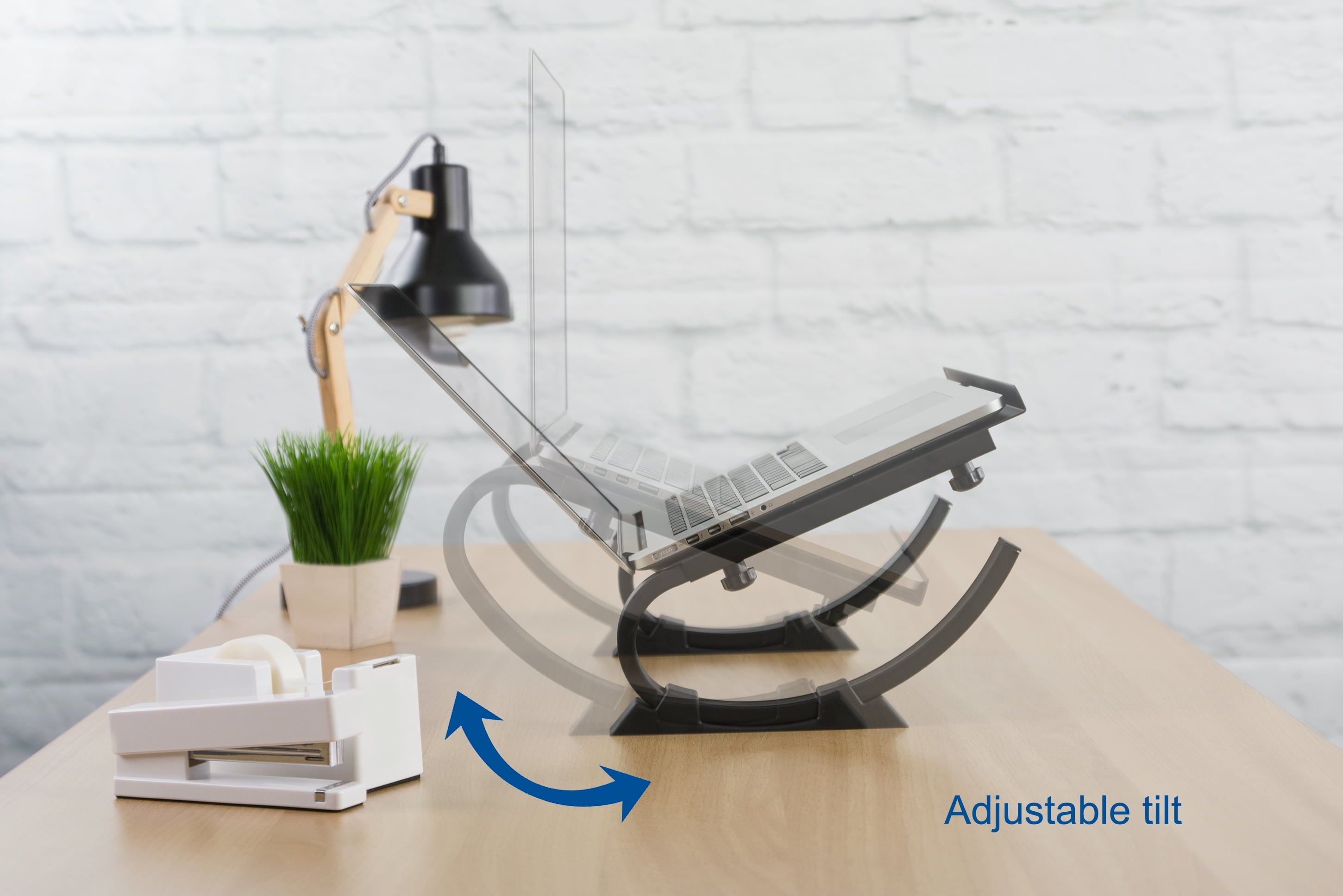Black Fully Adjustable Laptop / Notebook & Monitor Stand (STAND-V001N) - Image 5