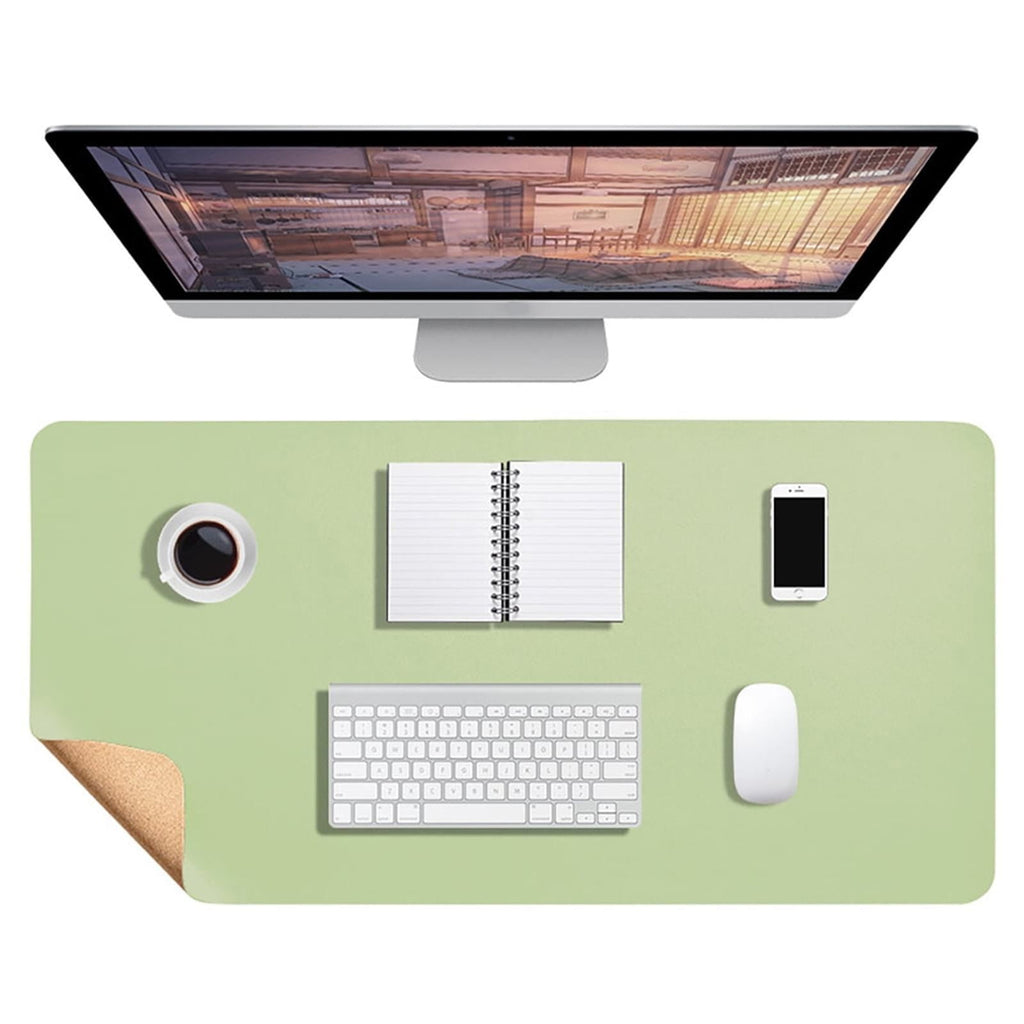 Mat,23.6 In Extended Gaming Pad Desk Keyboard Mat Desk Writing Pad Desk Pad Protector for and Home Light Green - Image 4