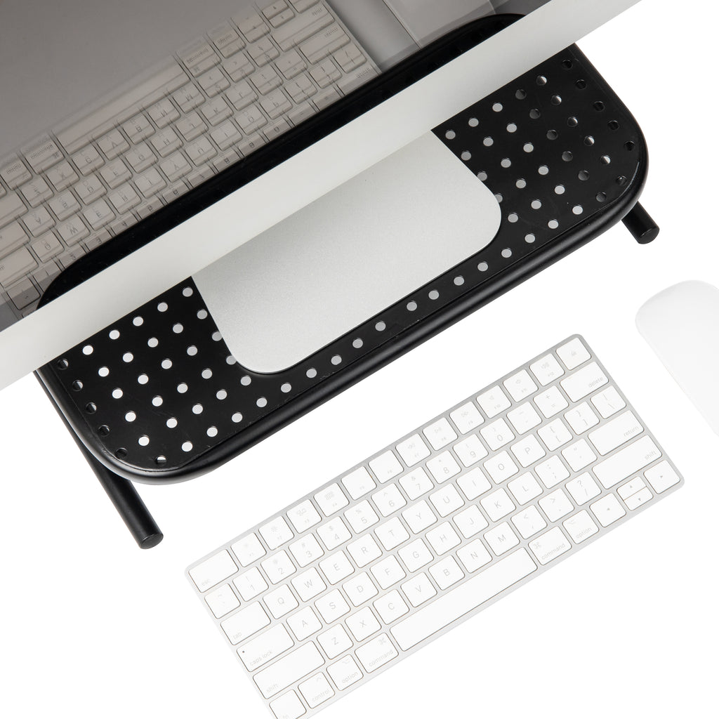 Mind Reader Monitor Stand, Ventilated Laptop Riser, Desktop Organizer, Metal, 14.5"L x 11.25"W x 4.25"H, Set of 2, Black - Image 5