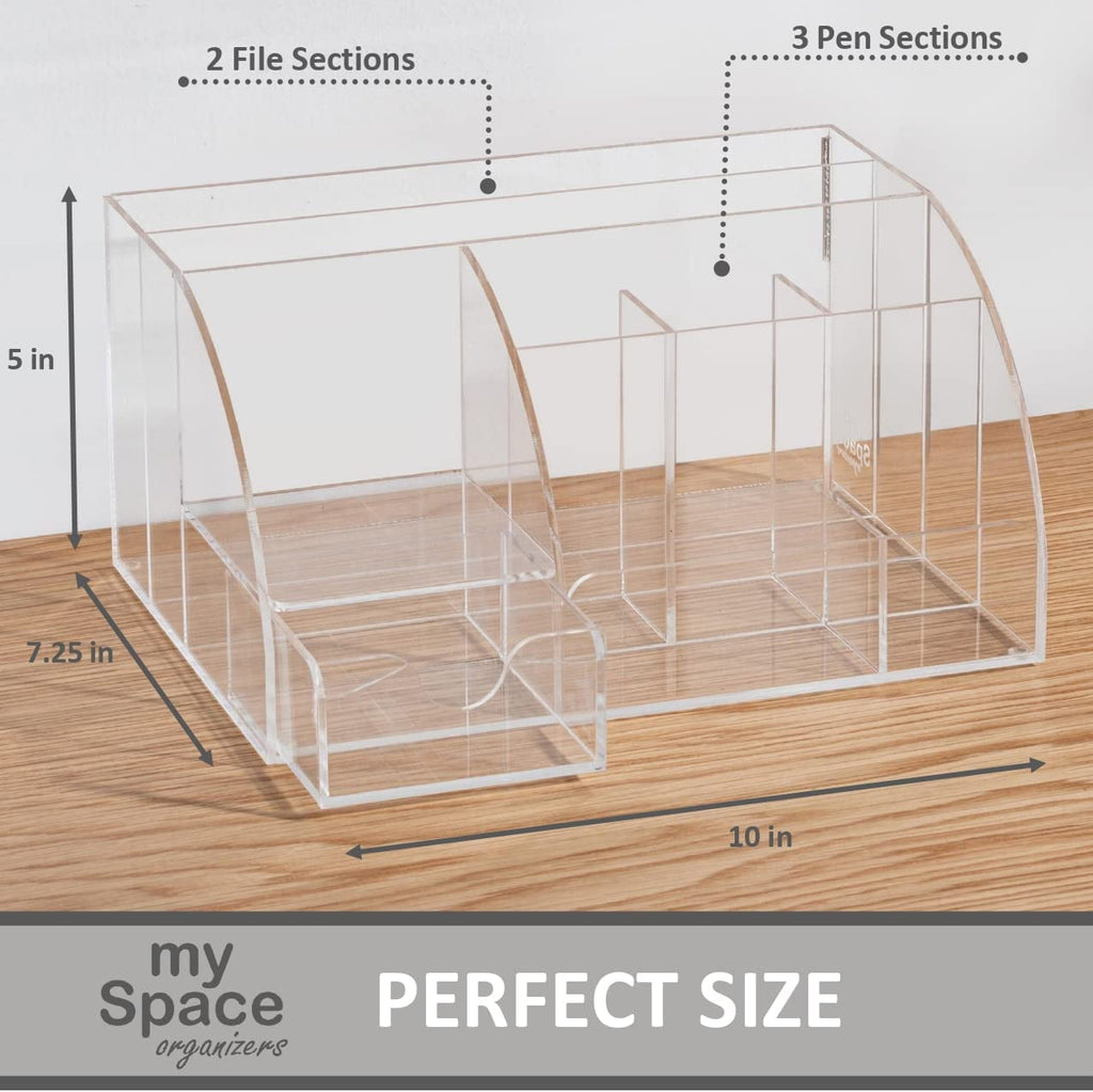 Clear Acrylic Desk Organizer For Home Office Supplies Accessories - Image 5
