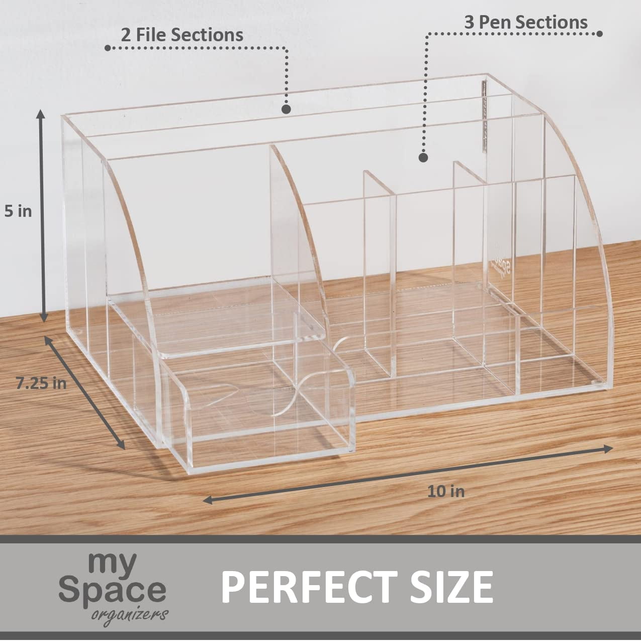 Clear Acrylic Desk Organizer For Home Office Supplies Accessories - Image 5