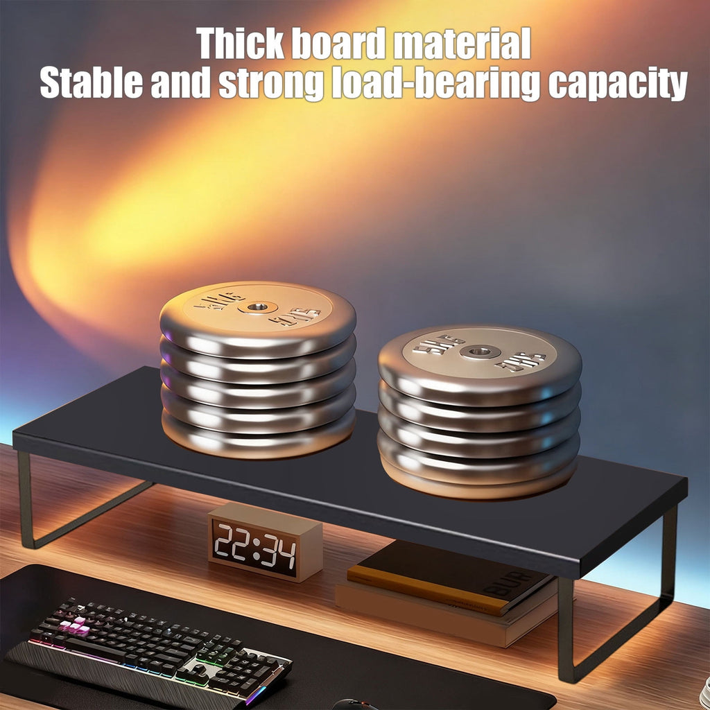 for Desk with Storage Shelf, Wood Desktop Organizer for Home Office, Computer for Laptop, Raised Shelf for Computer S... - Image 4