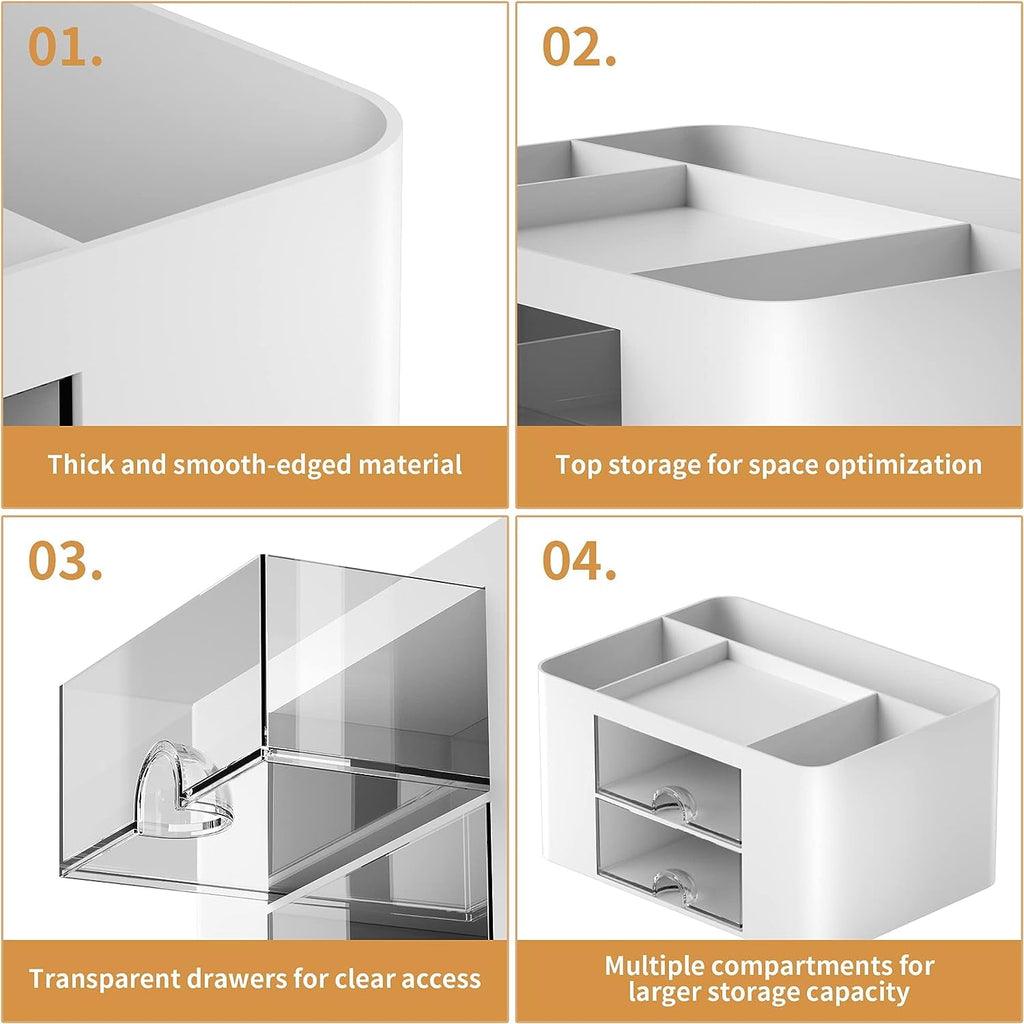 with 2 Drawer, Multi-Functional cil Holder for Desk, Desk s and Accessories with 5 Compartments + Drawer for Office A... - Image 2