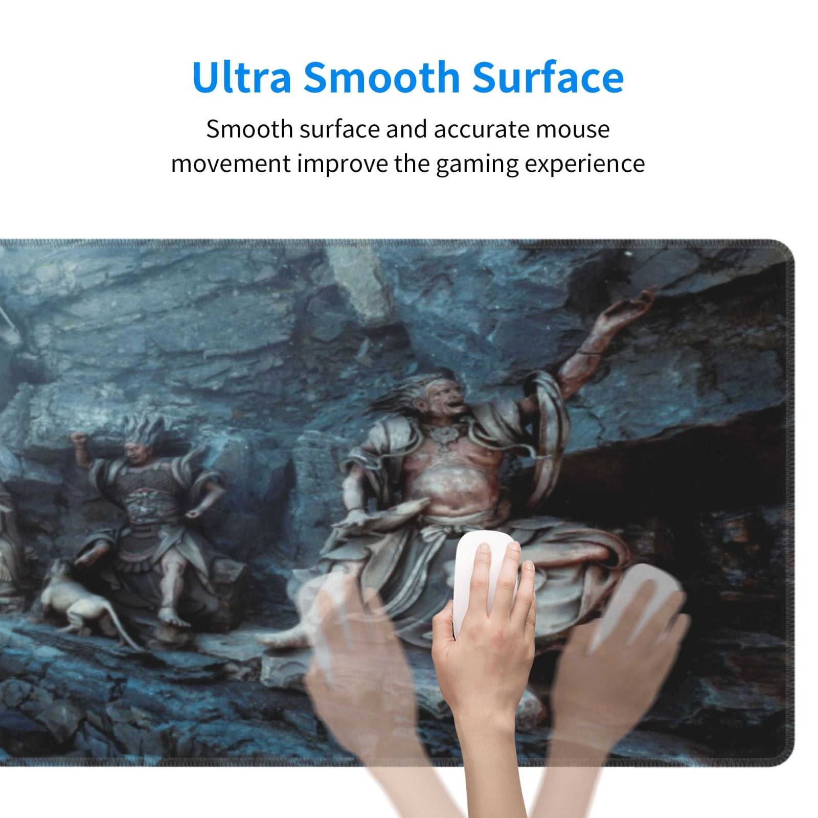XXL Large Gaming Mouse Pad 35.4x15.7 inch,Ergonomic Landscape Desk Mat - Image 4