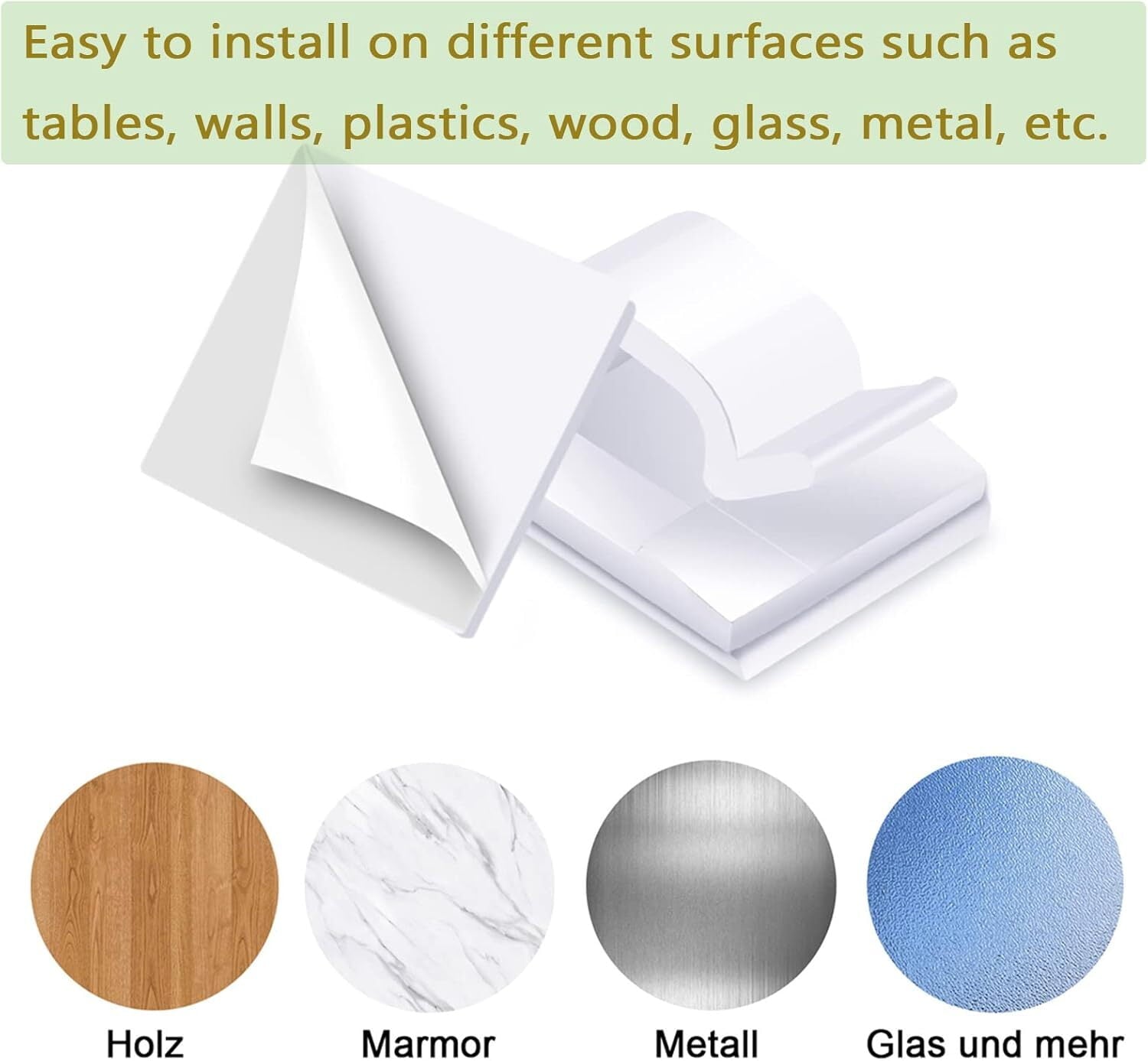 Cable Clips, Outdoor Wire Clips Adhesive Cable Hooks Cord Organizer Holder Christmas Light Clips for Desk, Wall Cable... - Image 5