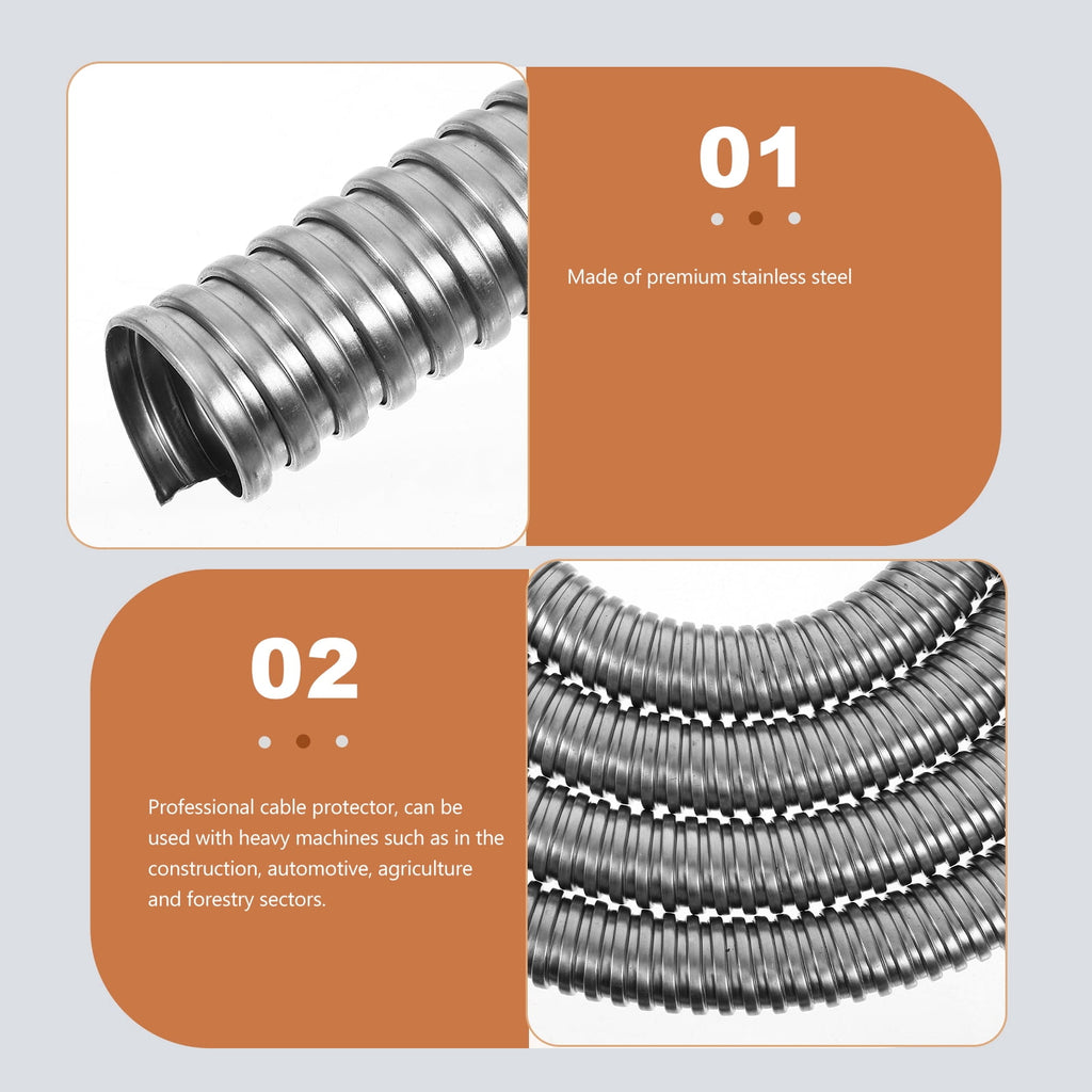 3 M Wire Loom Stainless Steel Protective Sleeve Cable Organizer - Image 6