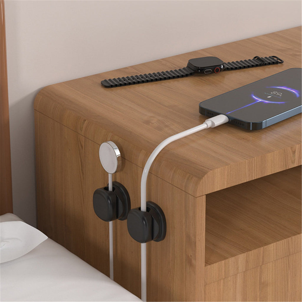 6PCS Adhesive Cable Holders Desk Cable Organizers Cord Management Clips for Bedside Table Home Office Charging Cable Wire Tidy Organization, - Image 5