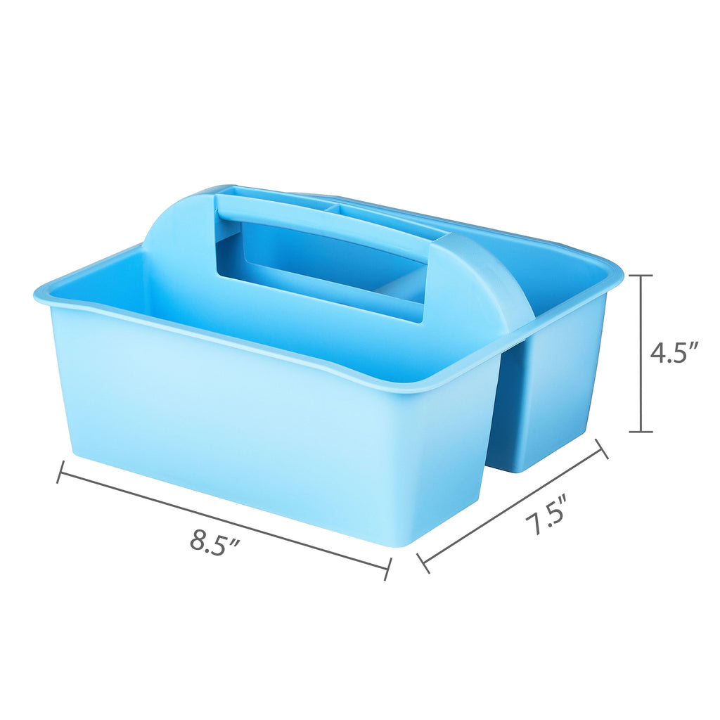 Plastic Caddy, Desktop Craft and Hobby Organizer, Sky Blue, 8-Pack - Image 4