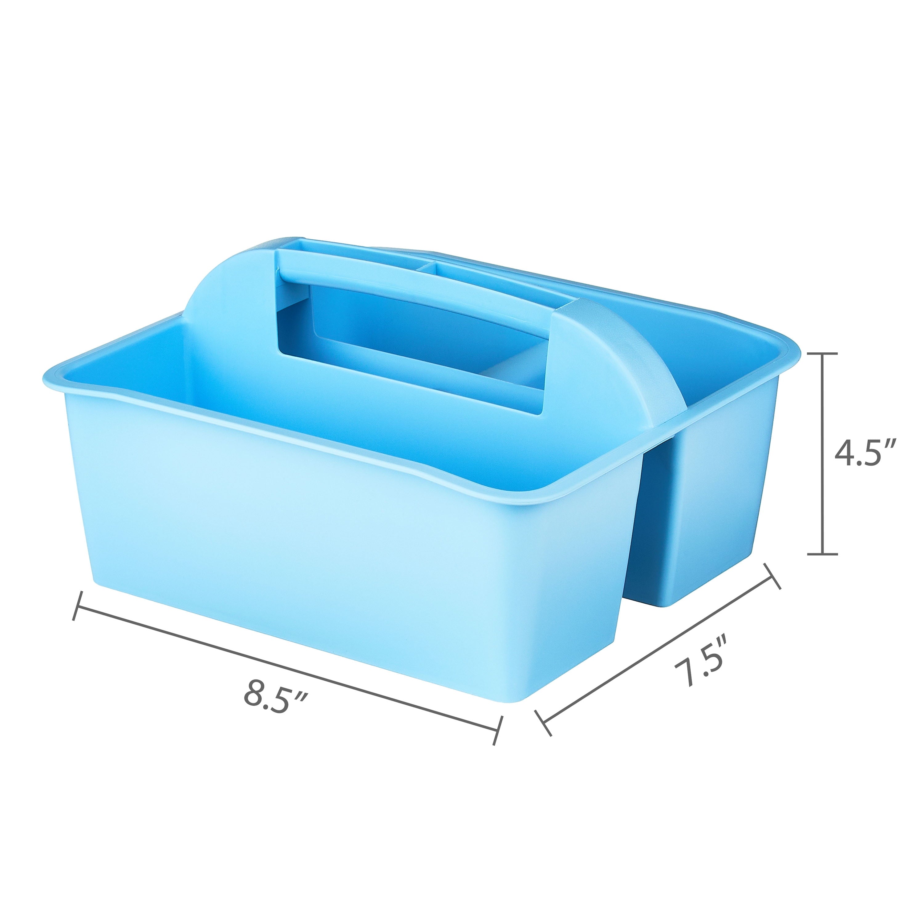 Plastic Caddy, Desktop Craft and Hobby Organizer, Sky Blue, 8-Pack - Image 4
